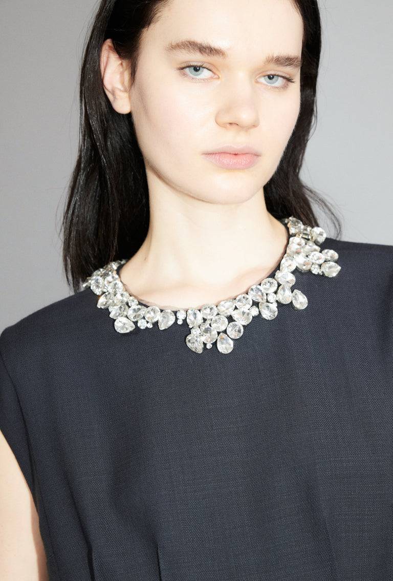 Odeeh Struct. Tropical Kleid, Slate