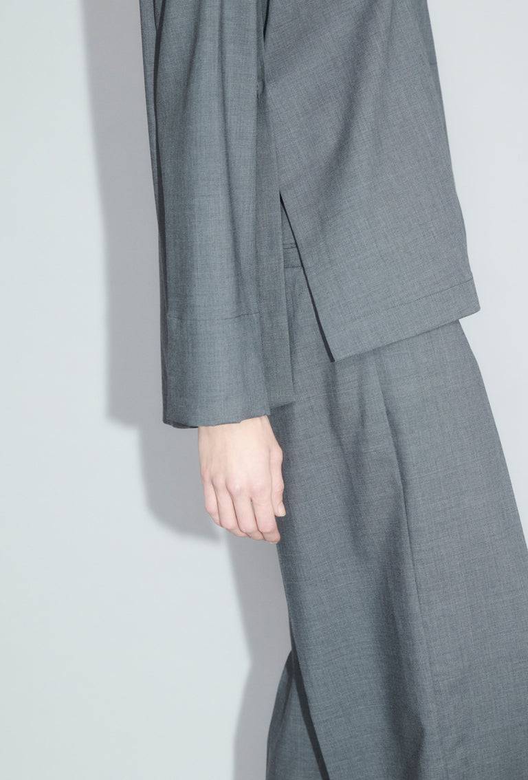 Odeeh Super Light Wool Bluse, Charcoal