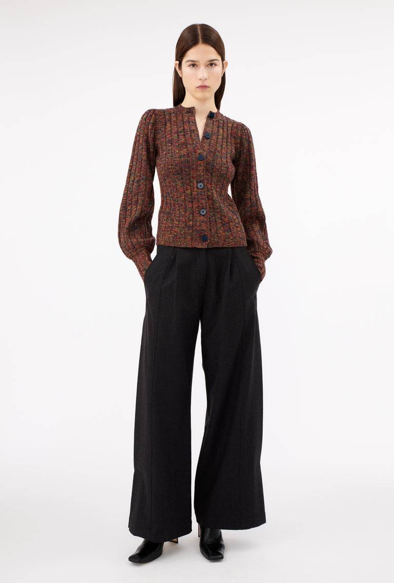 Odeeh Superfine Merino Cardigan, Multicolor