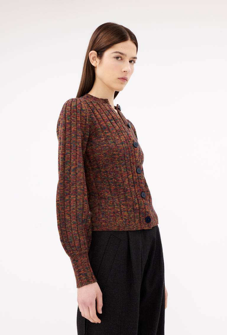 Odeeh Superfine Merino Cardigan, Multicolor