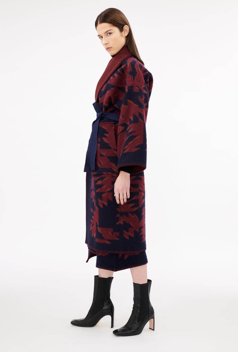 Odeeh Tape Origami Mantel, Burgundy