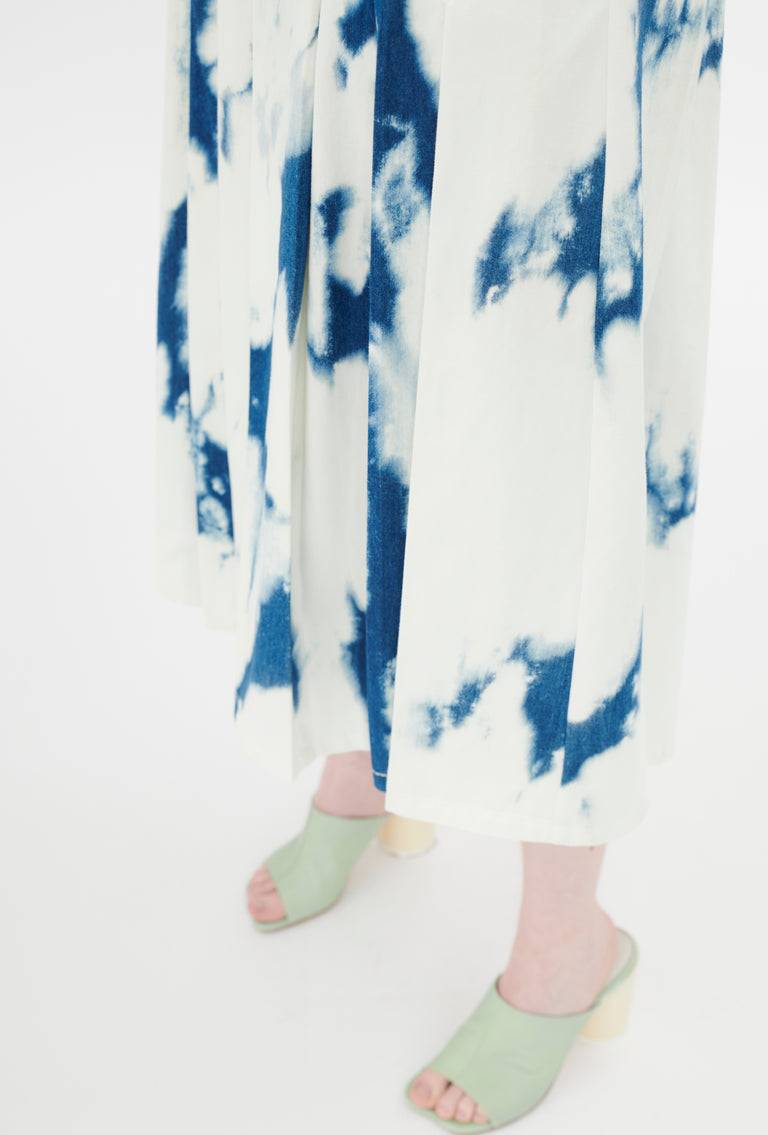 Odeeh Tie Dye Denim "Made In Italy" Rock, Blue White