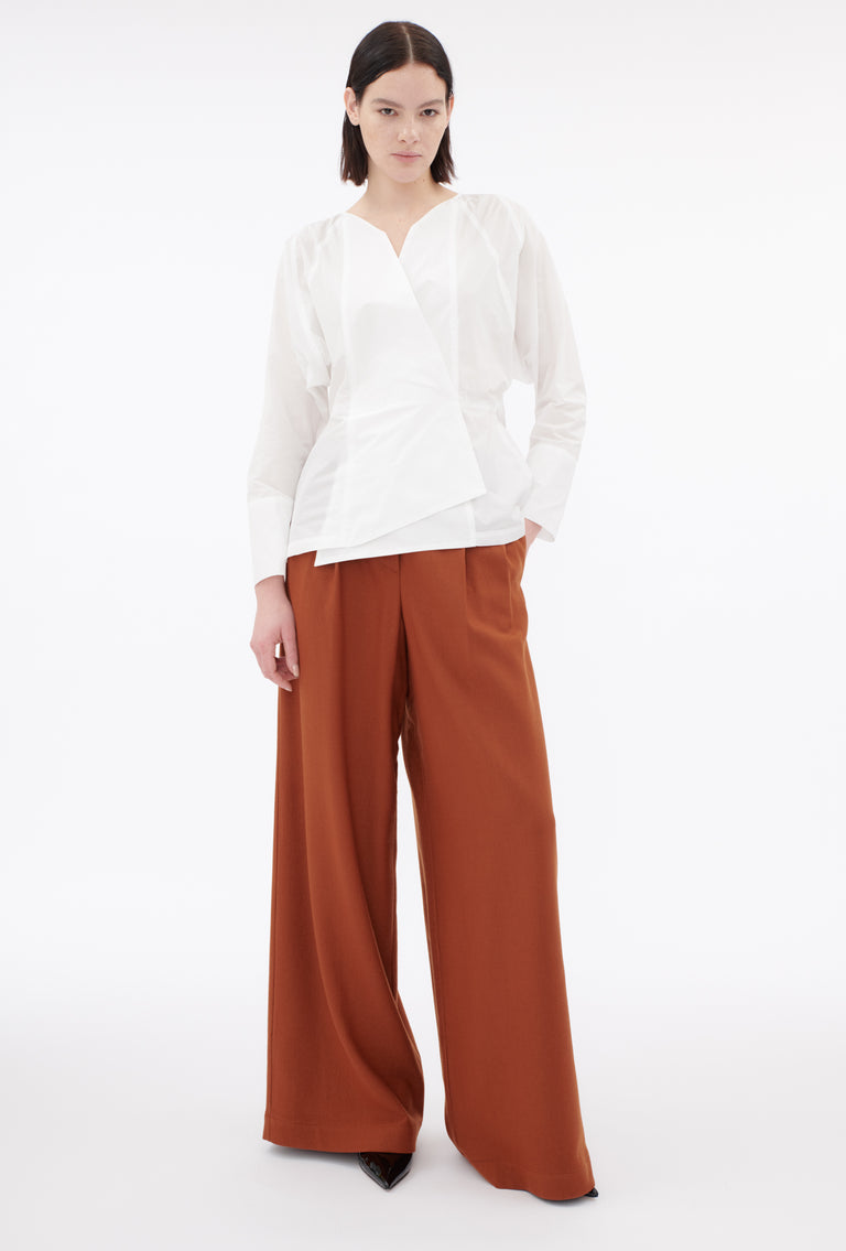 Odeeh Ultra Light Taffeta Bluse, White