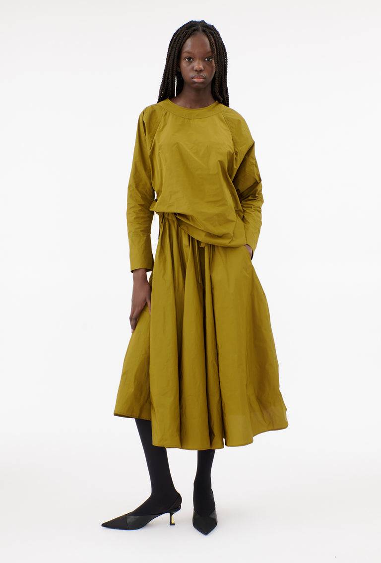 Odeeh Ultra Light Taffeta Shirt, Goldolive