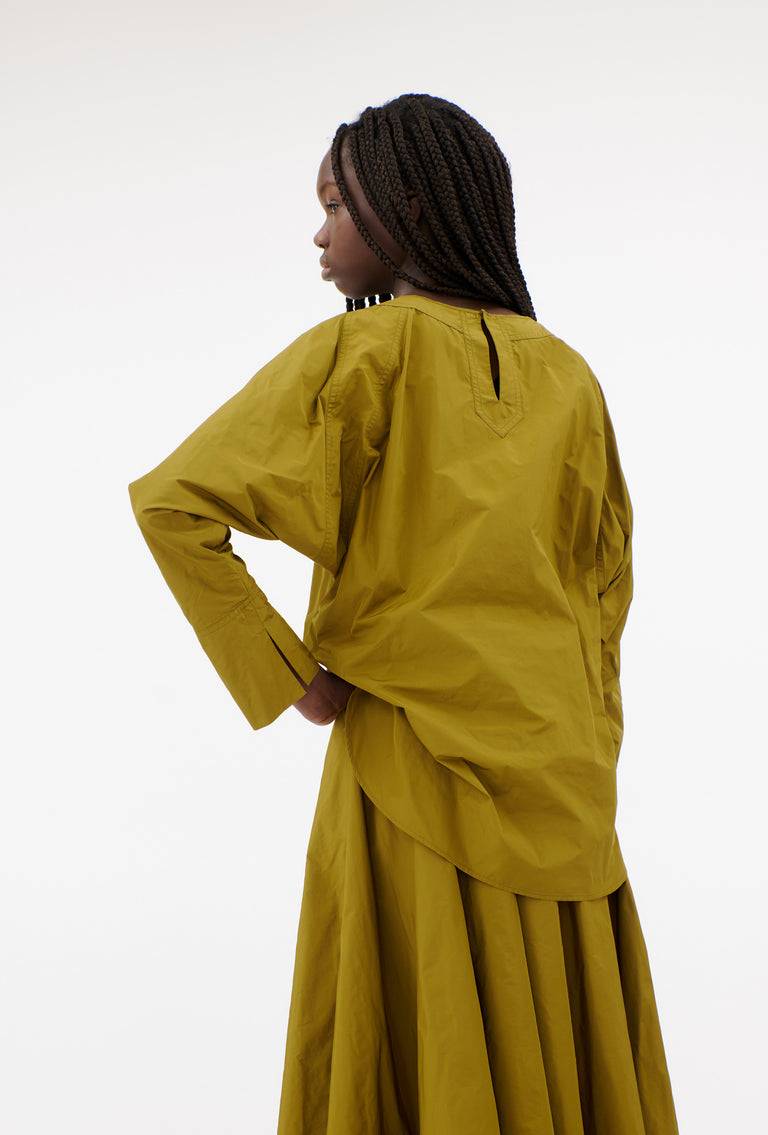 Odeeh Ultra Light Taffeta Shirt, Goldolive