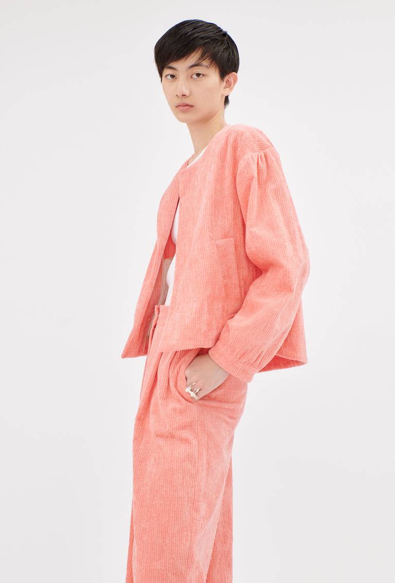 Odeeh Washed Corduroy Jacke, Flamingo