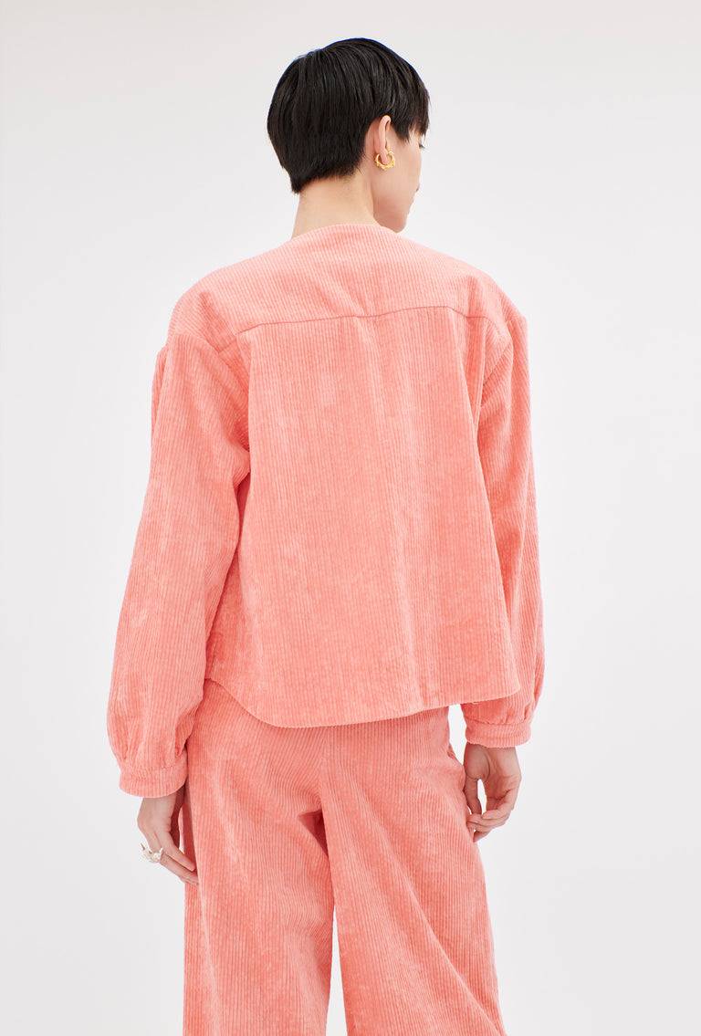 Odeeh Washed Corduroy Jacke, Flamingo