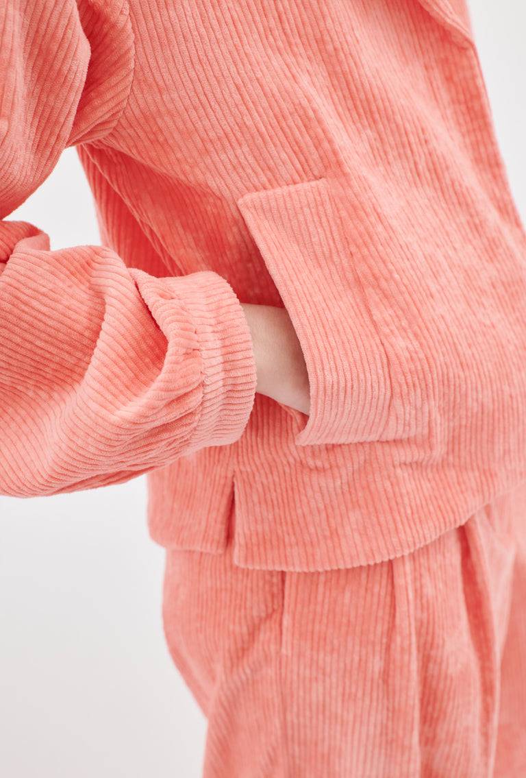 Odeeh Washed Corduroy Jacke, Flamingo