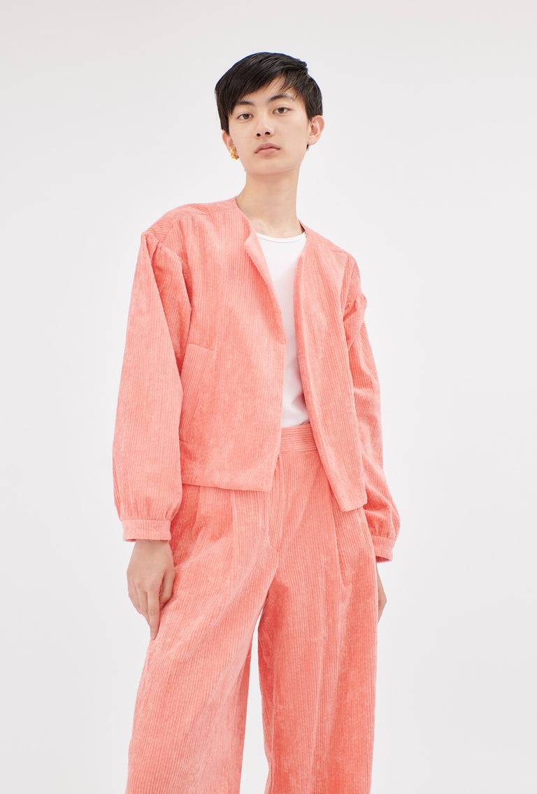 Odeeh Washed Corduroy Jacke, Flamingo