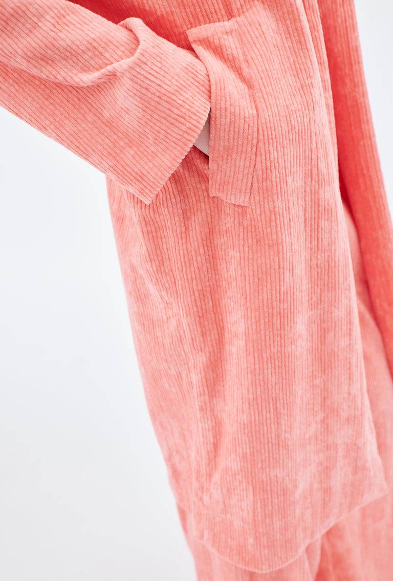 Odeeh Washed Corduroy Mantel, Flamingo