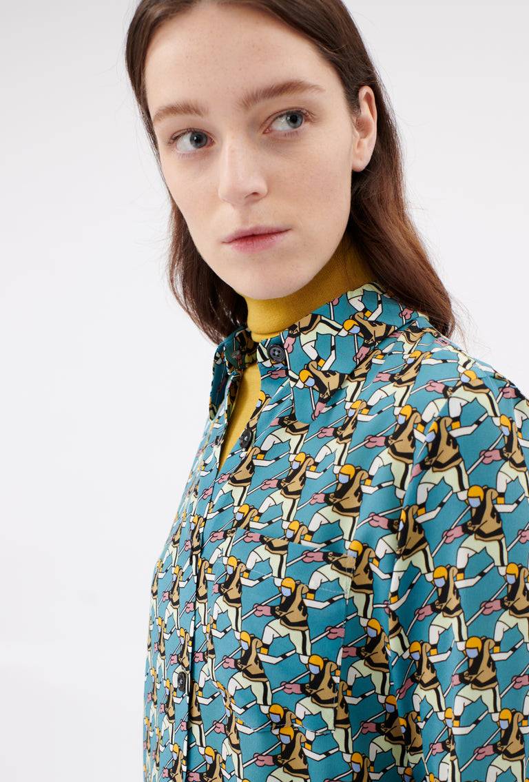 Odeeh Winter Sports Bluse, Fjord