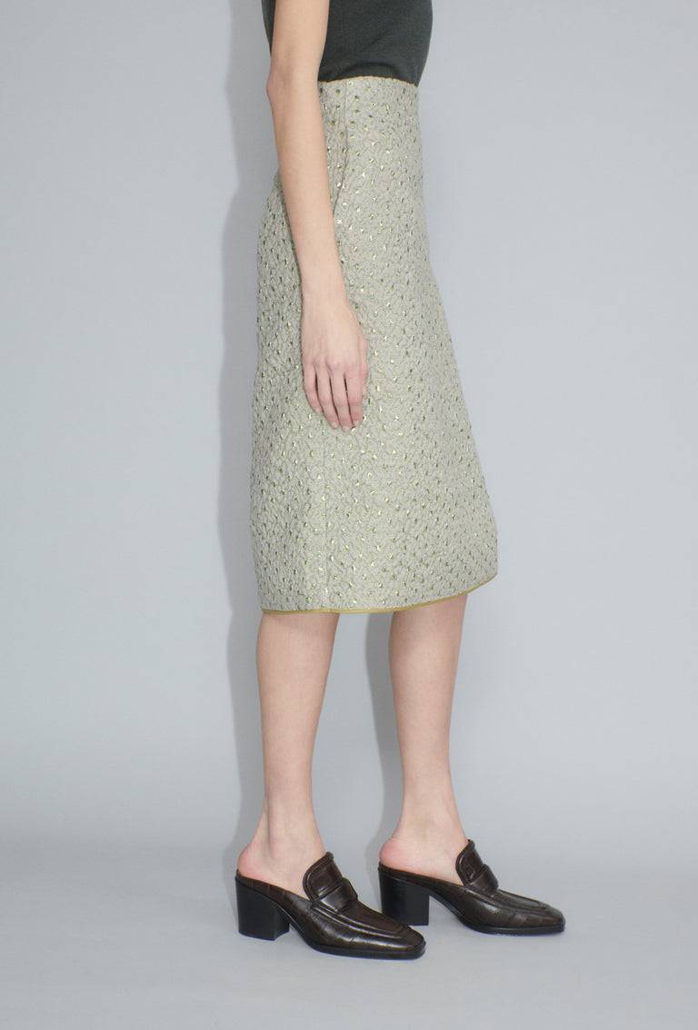 Odeeh Wool Cloqué Rock, Seaweed