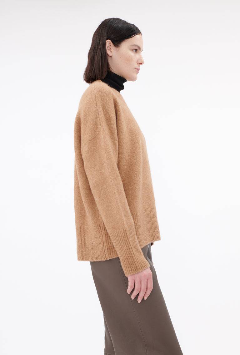 Odeeh Yak-Mix Pullover, Brown Sugar