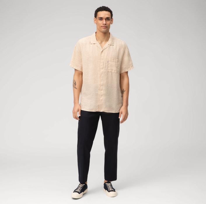 Oblymp Boris Herrmann X OLYMP, Relaxed Fit, Reverskragen, Beige