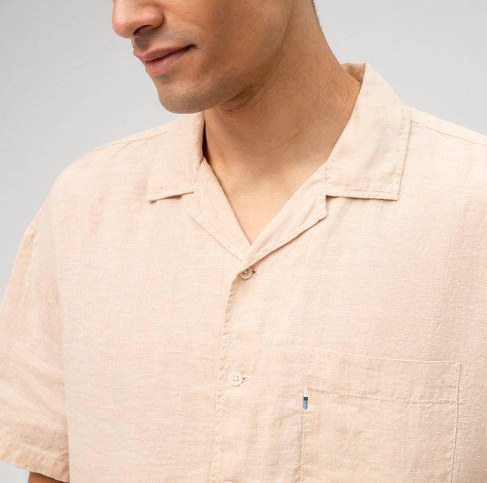 Oblymp Boris Herrmann X OLYMP, Relaxed Fit, Reverskragen, Beige