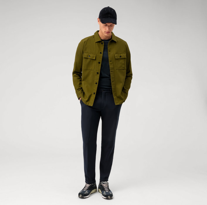 Oblymp Casual, Freizeithemd, Overshirt, Kent, Grau-Grün