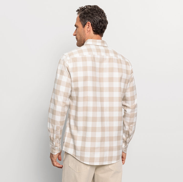 Oblymp Casual, Freizeithemd, Regular Fit, Button-down, Beige