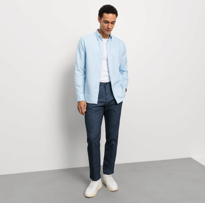 Oblymp Casual, Freizeithemd, Regular Fit, Button-down, Bleu