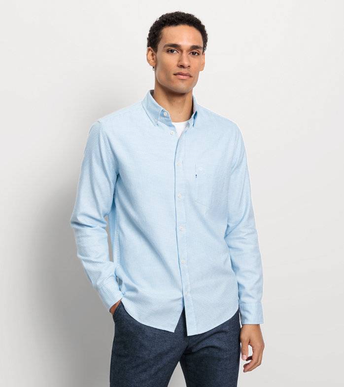 Oblymp Casual, Freizeithemd, regular fit, Button-down, Bleu