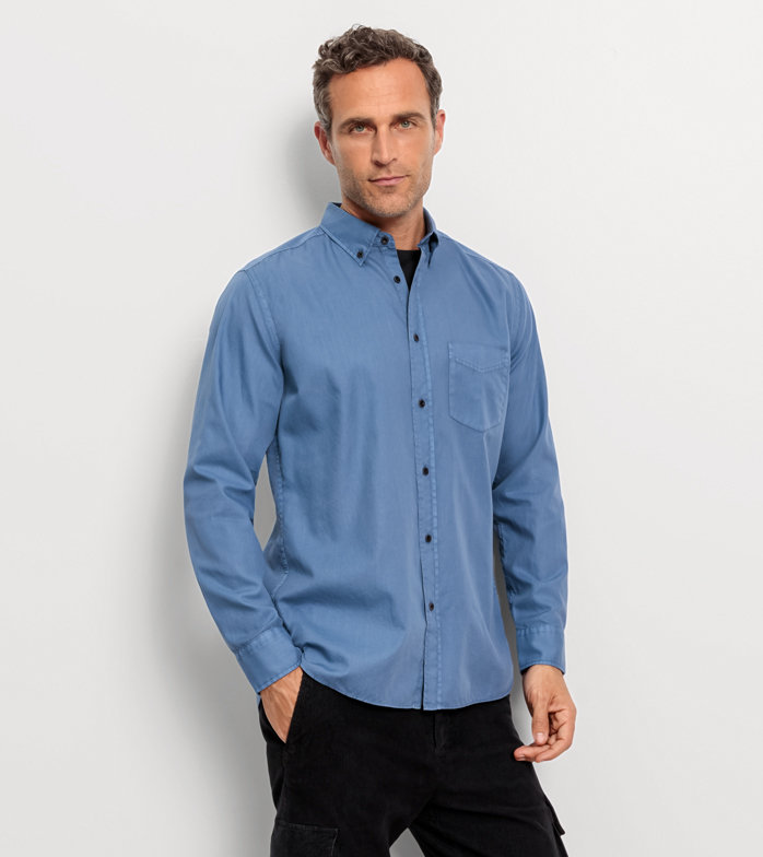 Oblymp Casual, Freizeithemd, regular fit, Button-down, Marine