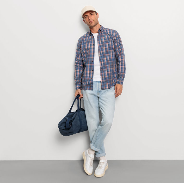 Oblymp Casual, Freizeithemd, Regular Fit, Button-down, Marine