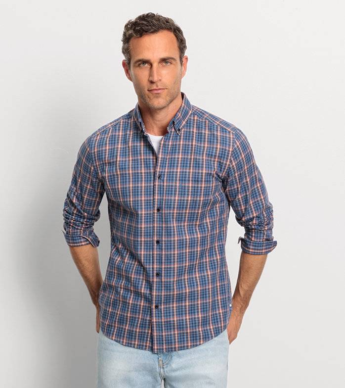 Oblymp Casual, Freizeithemd, regular fit, Button-down, Marine