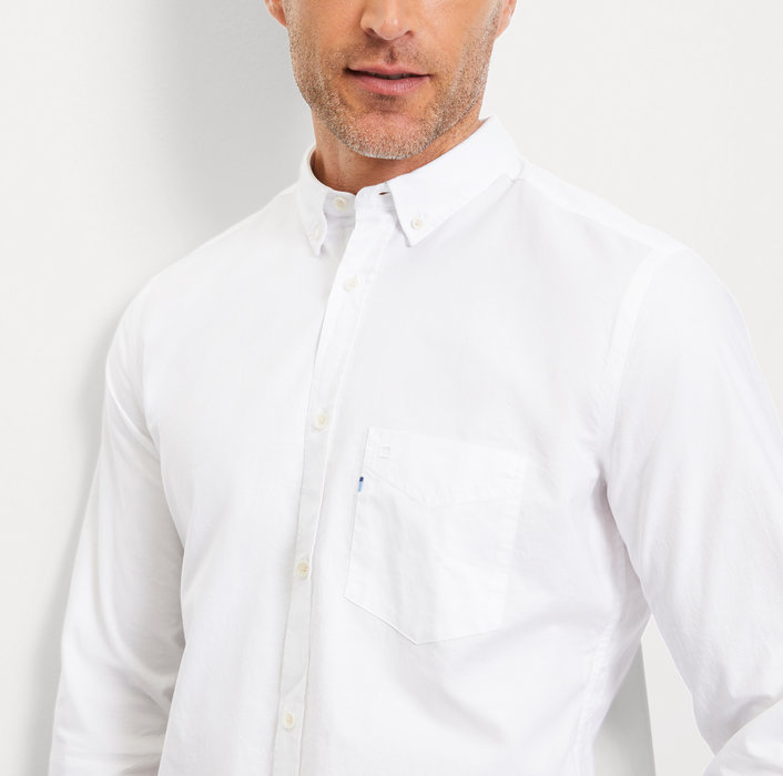 Oblymp Casual, Freizeithemd, Regular Fit, Button-down, Weiß