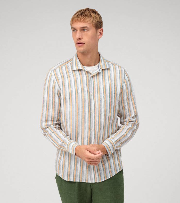 Oblymp Casual, Freizeithemd, regular fit, Kent, Grau-Grün