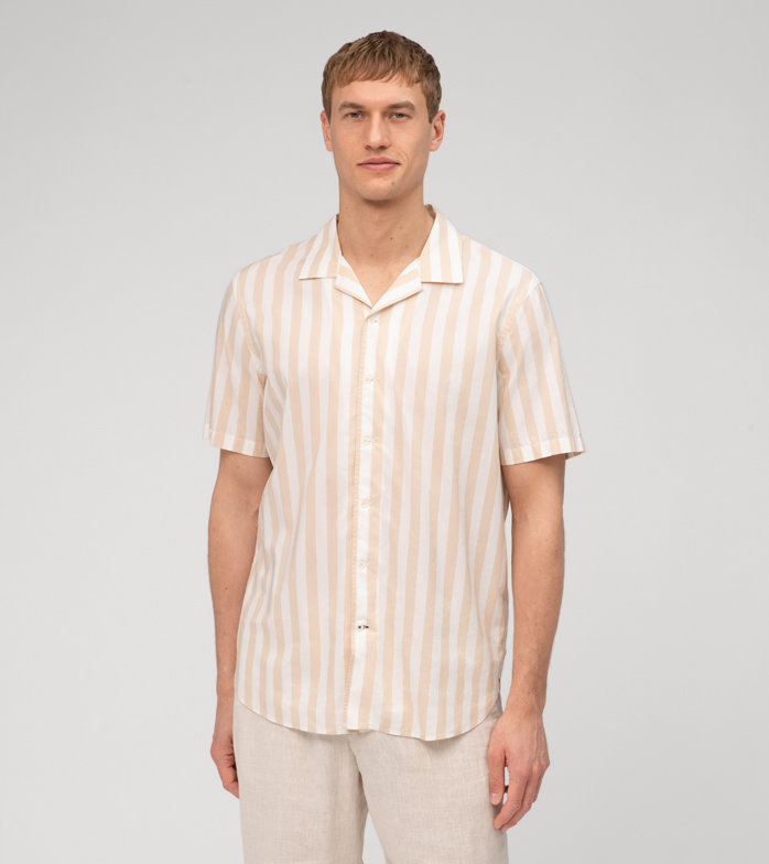 Oblymp Casual, Freizeithemd, regular fit, Reverskragen, Beige