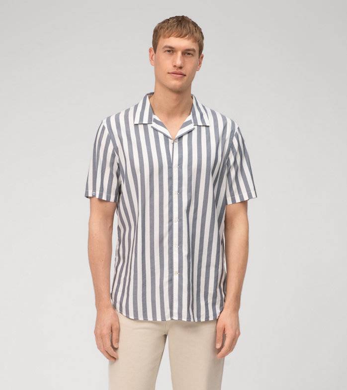 Oblymp Casual, Freizeithemd, regular fit, Reverskragen, Marine