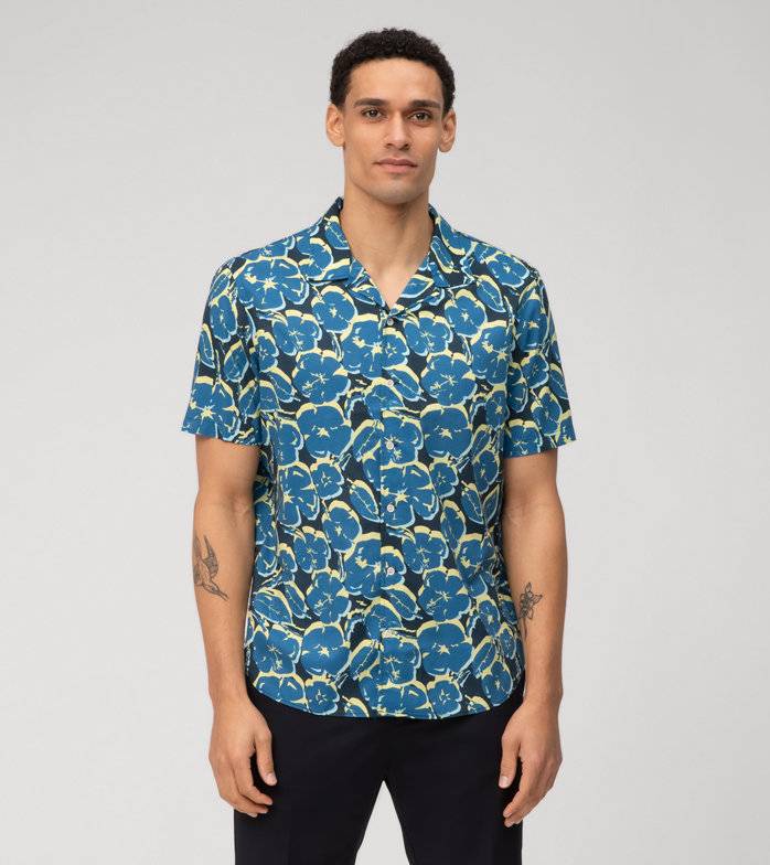 Oblymp Casual, Freizeithemd, regular fit, Reverskragen, Marine