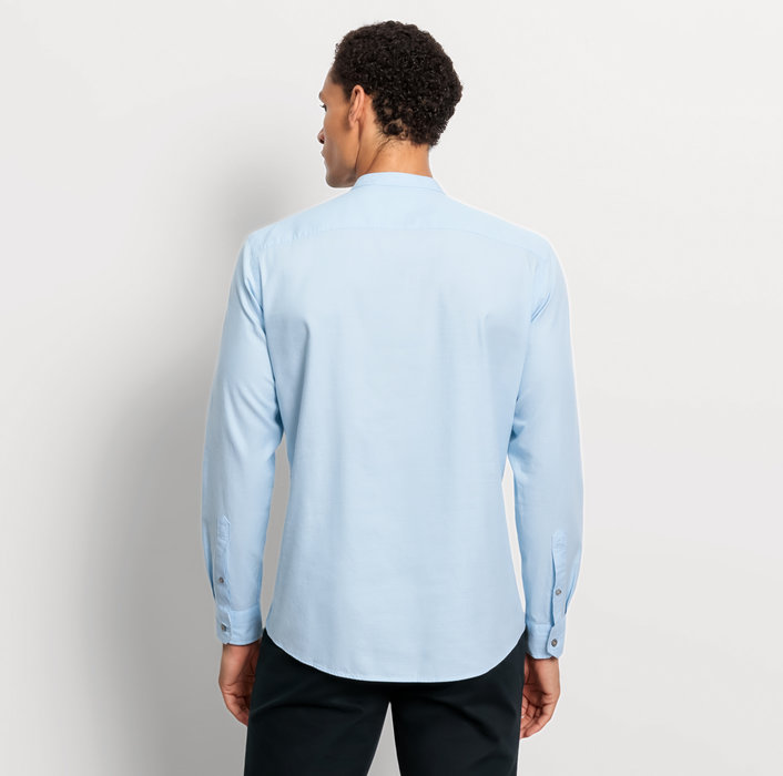 Oblymp Casual, Freizeithemd, Regular Fit, Stehkragen, Bleu