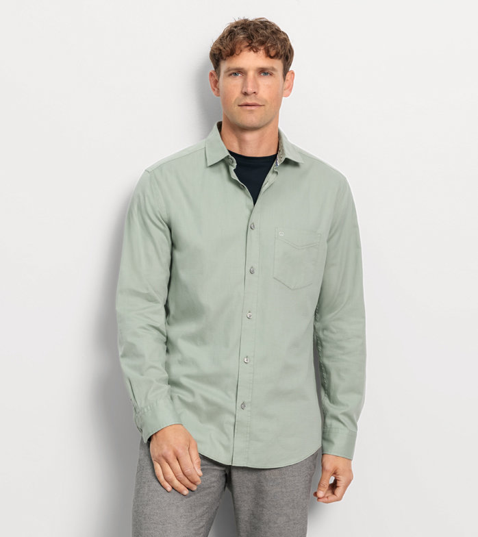 Oblymp CasualFreizeithemd, regular fit, Kent, Grau-Grün