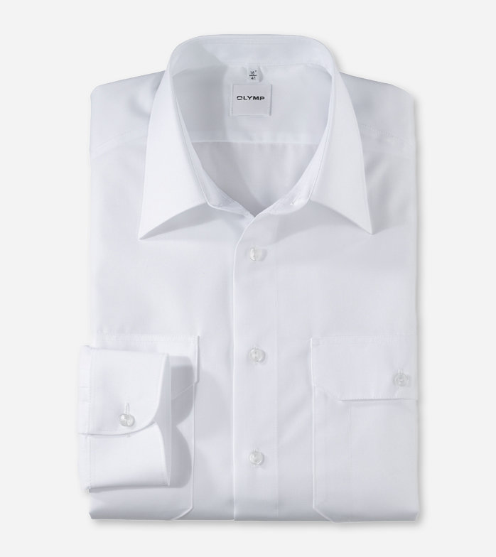 Oblymp Feuerwehr, modern fit, Super langer Arm (72 cm), Kent, Weiß