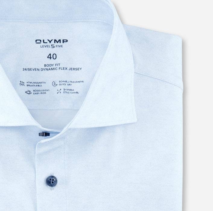 Oblymp Level Five 24/Seven, Businesshemd, Body Fit, Kent, Bleu