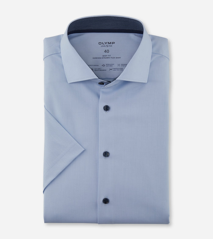 Oblymp Level Five 24/Seven, Businesshemd, body fit, Kent, Bleu