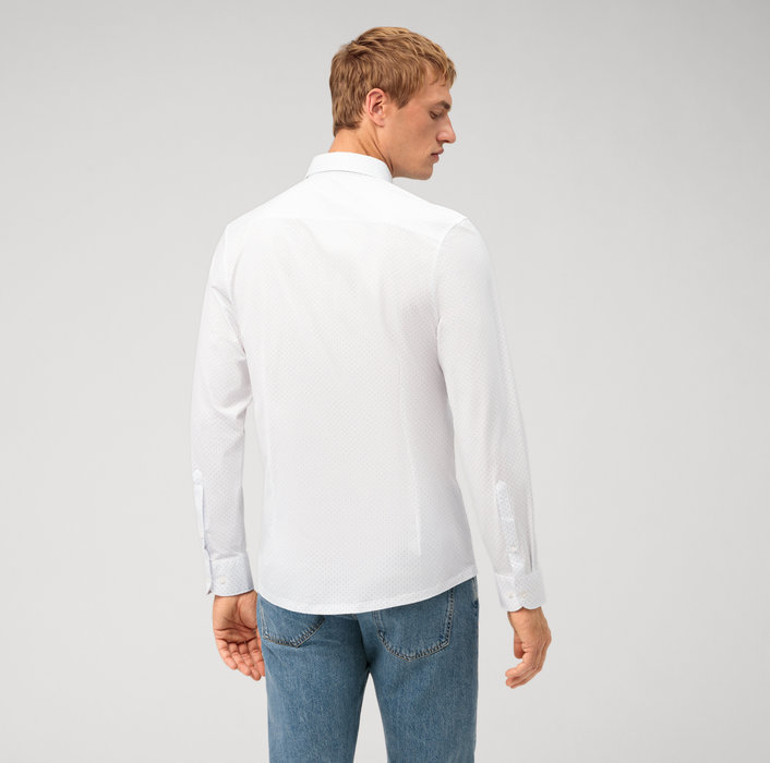 Oblymp Level Five 24/Seven, Businesshemd, Body Fit, Kent, Bleu