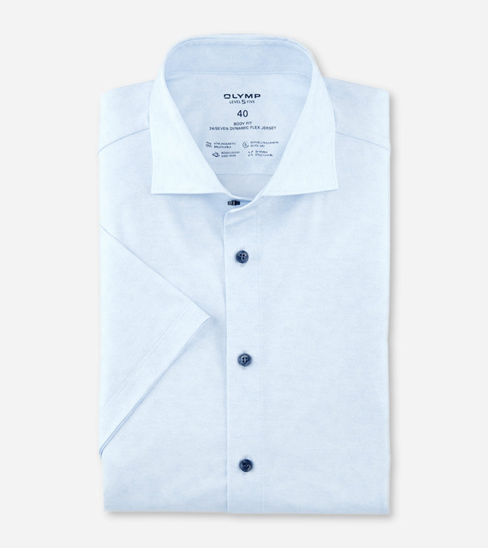 Oblymp Level Five 24/Seven, Businesshemd, body fit, Kent, Bleu