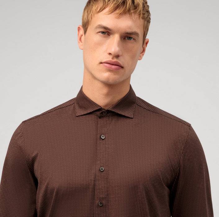 Oblymp Level Five 24/Seven, Businesshemd, Body Fit, Kent, Braun