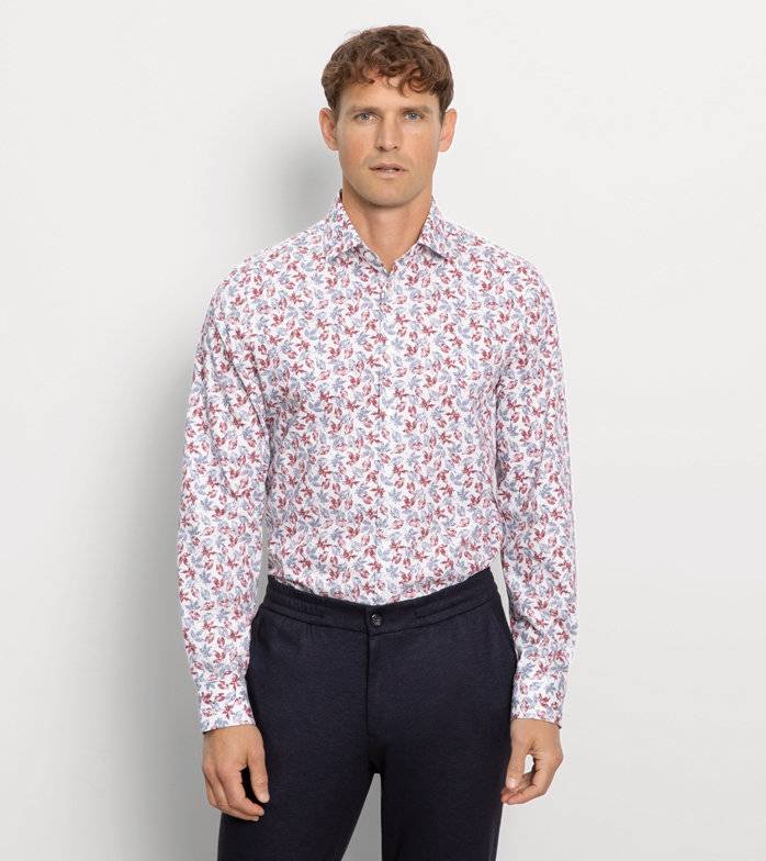 Oblymp Level Five 24/Seven, Businesshemd, body fit, Kent, Dunkelrot