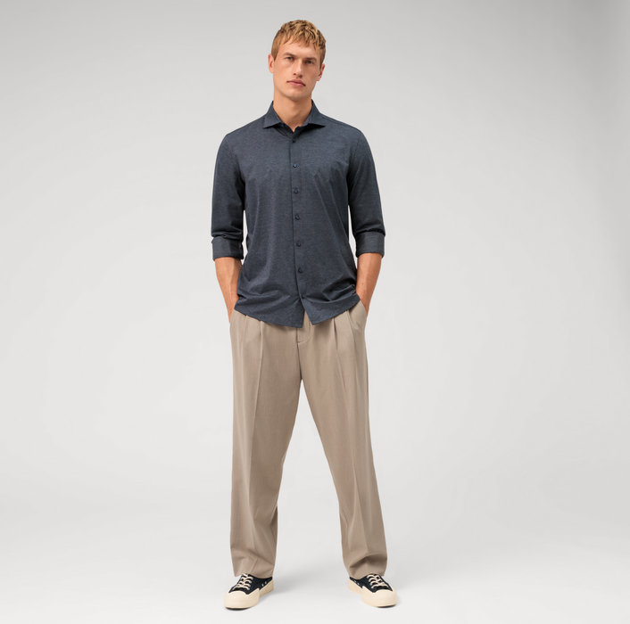 Oblymp Level Five 24/Seven, Businesshemd, Body Fit, Kent, Marine