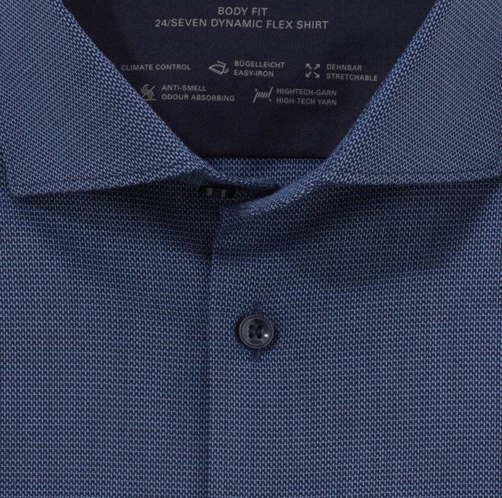 Oblymp Level Five 24/Seven, Businesshemd, Body Fit, Kent, Nachtblau