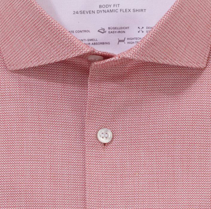 Oblymp Level Five 24/Seven, Businesshemd, Body Fit, Kent, Rot