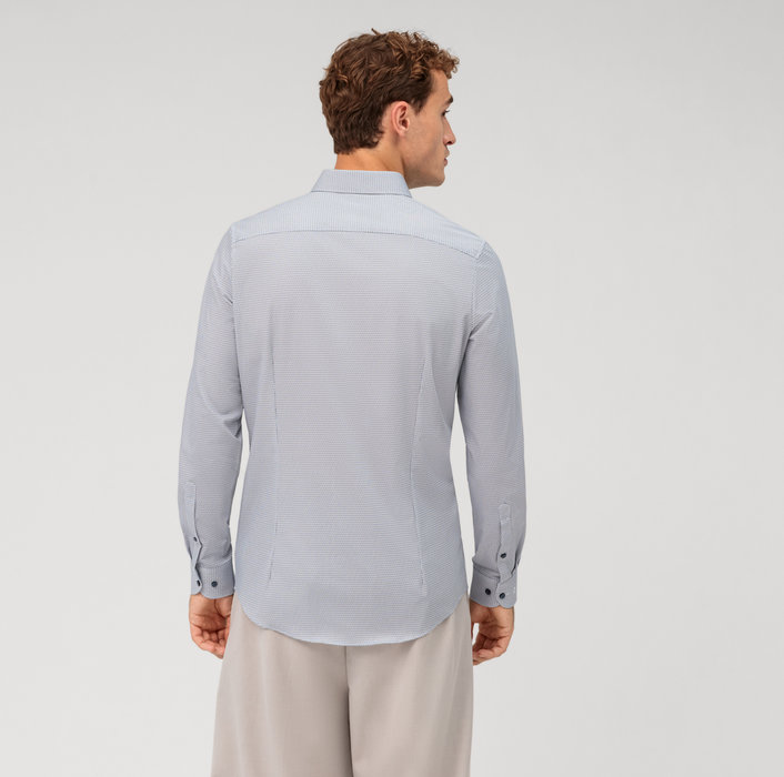 Oblymp Level Five 24/Seven, Businesshemd, Body Fit, Kent, Weiß