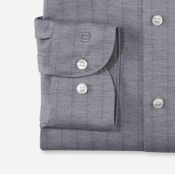 Oblymp Level Five 24/Seven, Businesshemd, Body Fit, Modern Kent, Schwarz