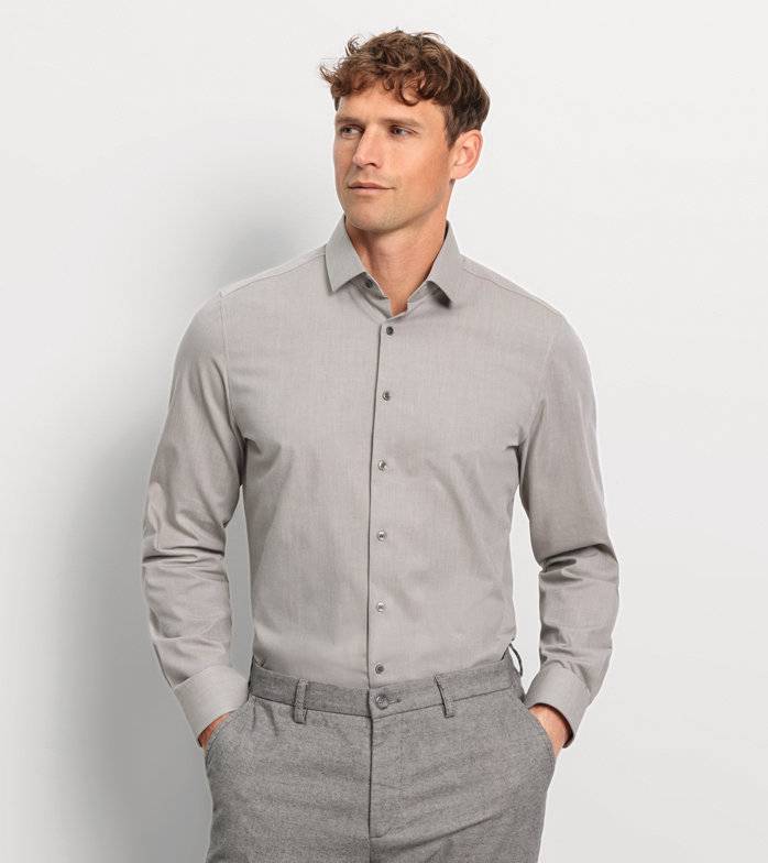 Oblymp Level Five 24/Seven, Businesshemd, body fit, Modern Kent, Oliv