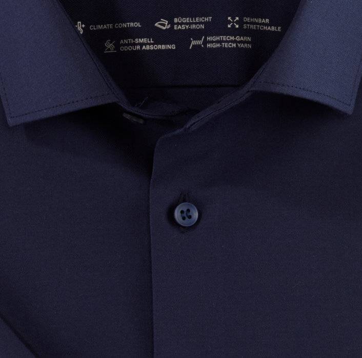 Oblymp Level Five 24/Seven, Businesshemd, Body Fit, Modern Kent, Marine