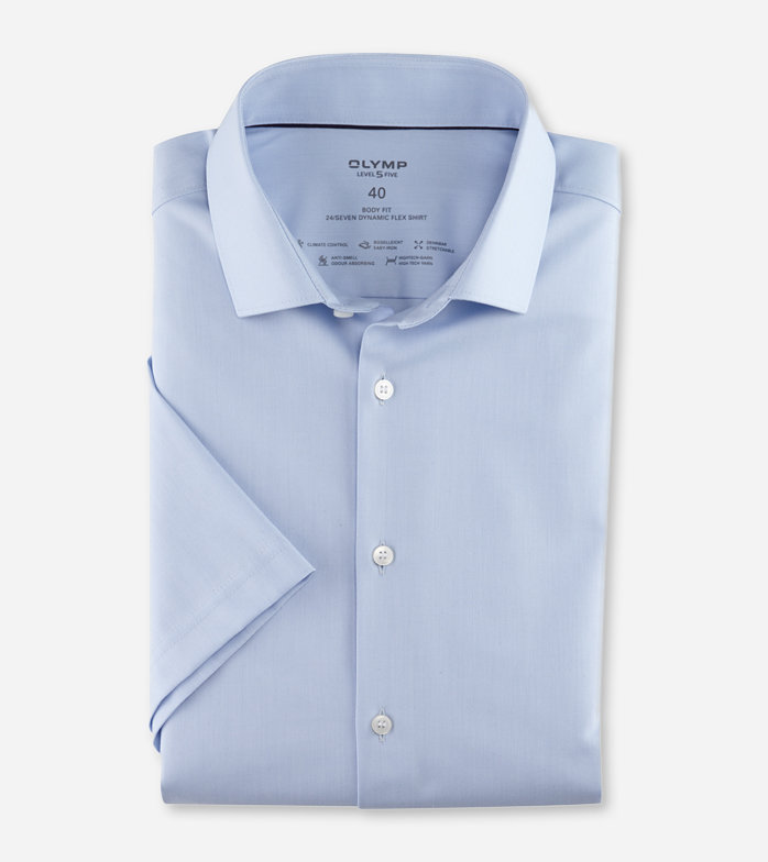 Oblymp Level Five 24/Seven, Businesshemd, body fit, Modern Kent, Bleu