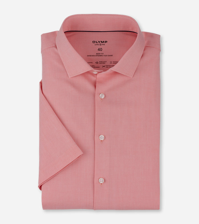 Oblymp Level Five 24/Seven, Businesshemd, body fit, Modern Kent, Koralle