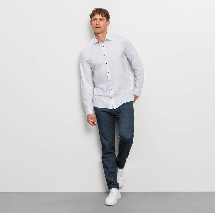 Oblymp Level Five 24/Seven, Businesshemd, Body Fit, New York Kent, Bleu